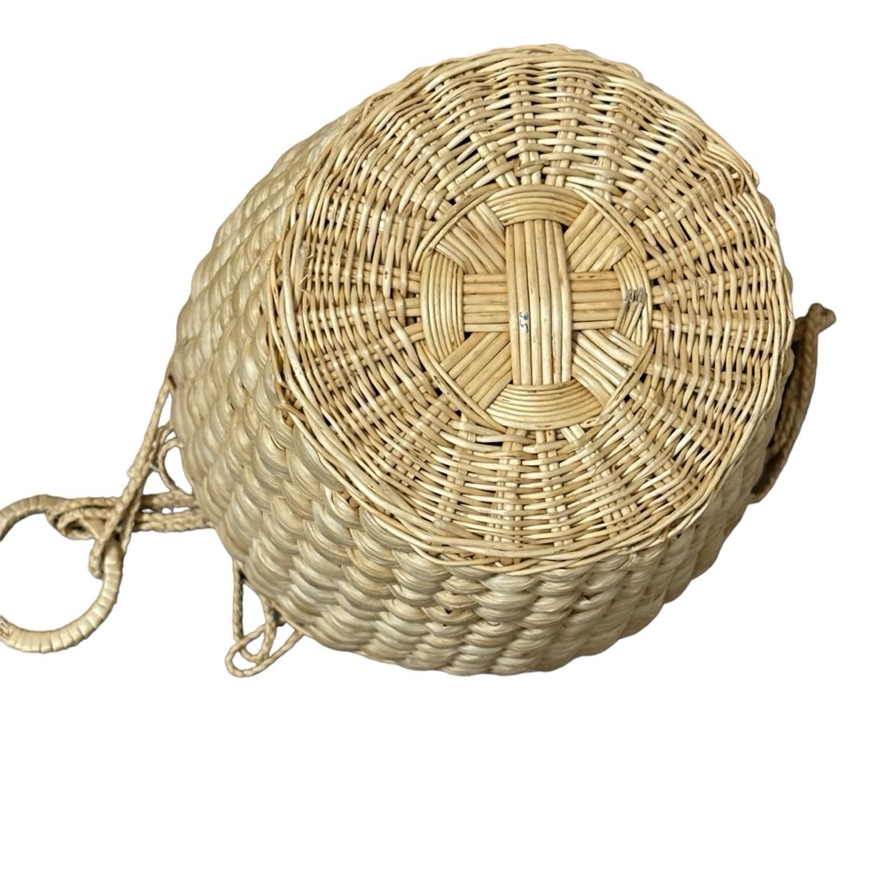 Wicker Woven Knitted Hanging Basket Flower Pot Plants Chain Link Straps Rope - Picture 4 of 9